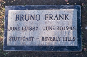 Grabstein von Bruno Frank in Kalifornien (2)